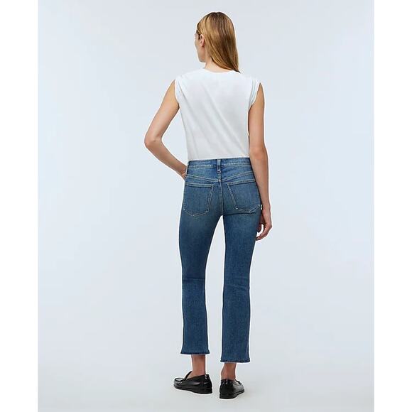 NWT Madewell Women's Mid Rise Kick Out Crop Jeans Flare Leg Oneida Wash Size 24 - Picture 14 of 14